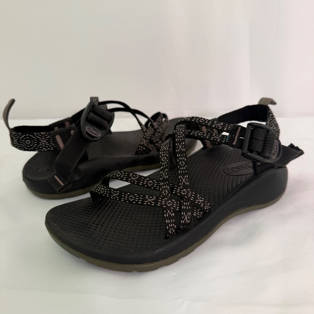 Chaco Z Cloud 2 Kids Sandals Black White Strappy Sport Hiking Shoes Size 2